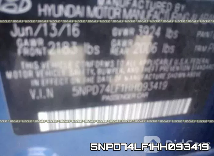 5NPD74LF1HH093419 фото 10