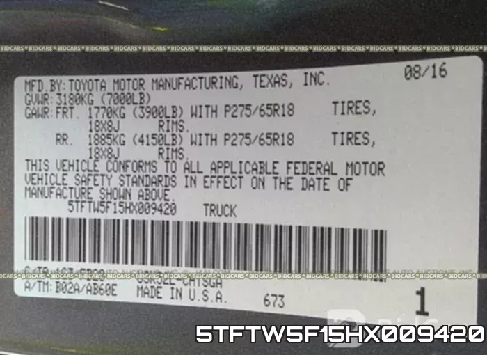 5TFTW5F15HX009420 фото 10