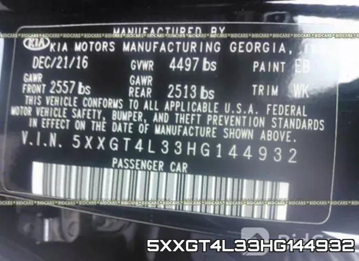 5XXGT4L33HG144932 фото 10