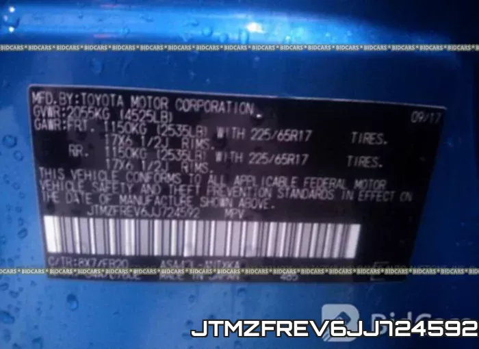 JTMZFREV6JJ724592 фото 10