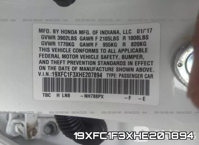 19XFC1F3XHE207894 фото 10