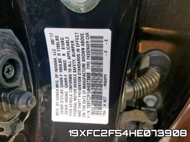 19XFC2F54HE073908 фото 2