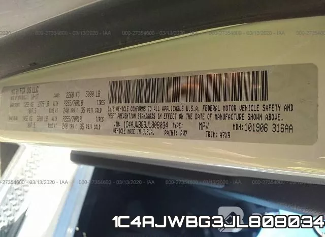 1C4AJWBG3JL808034 фото 10
