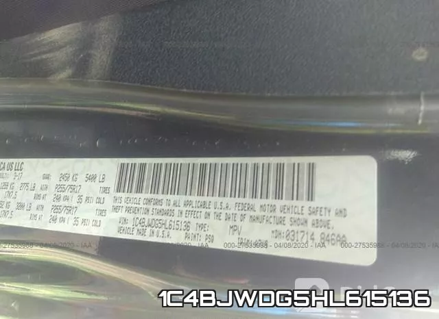 1C4BJWDG5HL615136 фото 10