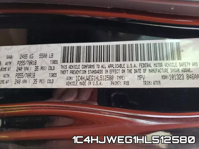 1C4HJWEG1HL512580 фото 2
