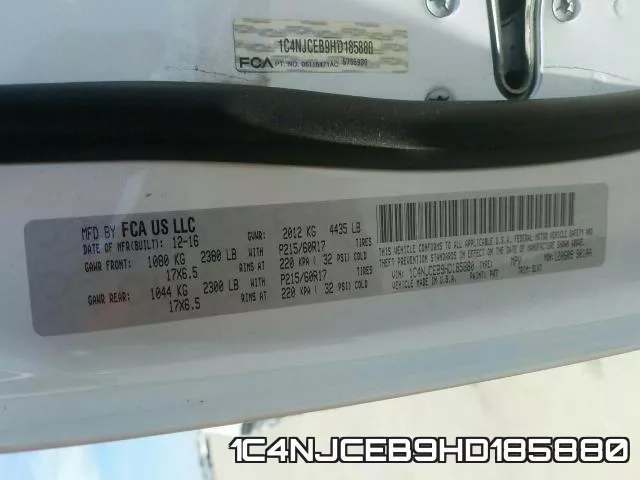 1C4NJCEB9HD185880 фото 2