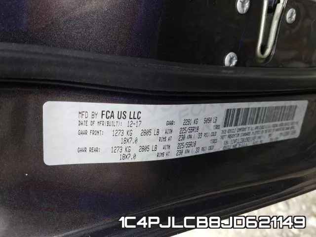 1C4PJLCB8JD621149 фото 2