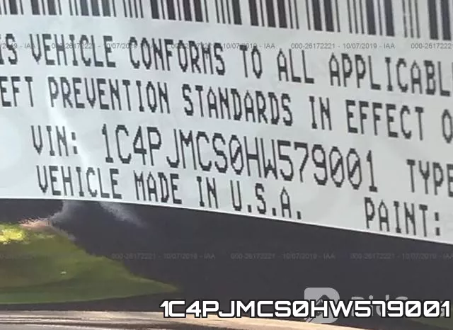 1C4PJMCS0HW579001 фото 9