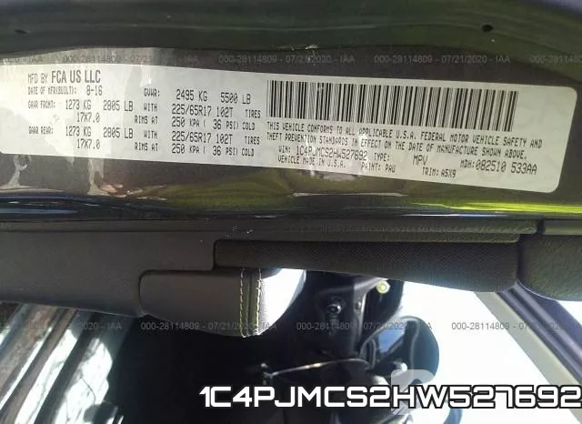 1C4PJMCS2HW527692 фото 10
