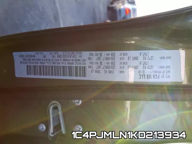 1C4PJMLN1KD213934 фото 2