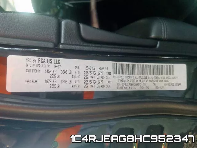 1C4RJEAG8HC952347 фото 2