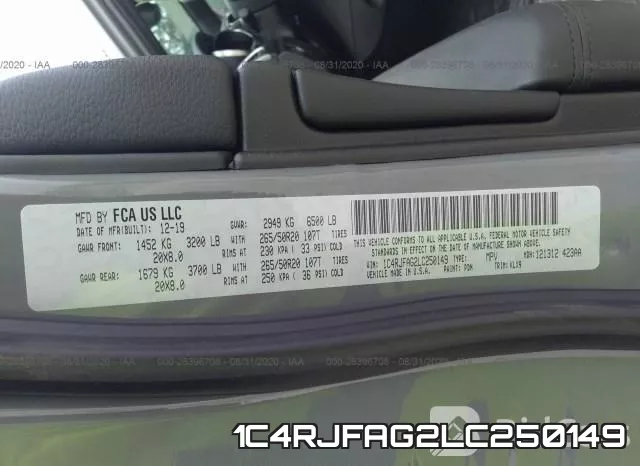 1C4RJFAG2LC250149 фото 10