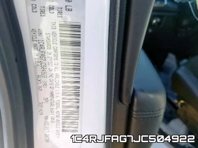 1C4RJFAG7JC504922 фото 2
