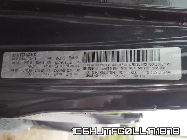 1C6HJTFG0LL171878 фото 2