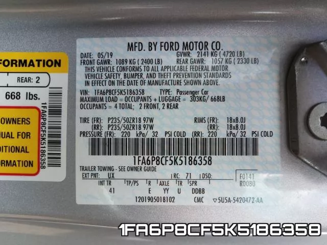 1FA6P8CF5K5186358 фото 2