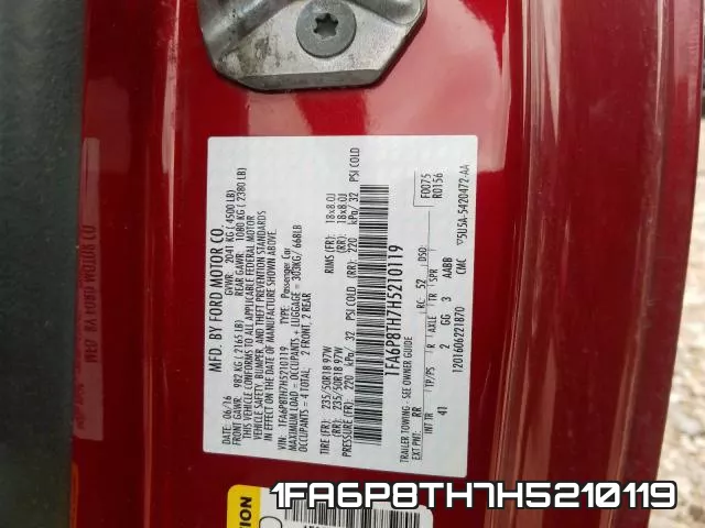 1FA6P8TH7H5210119 фото 2
