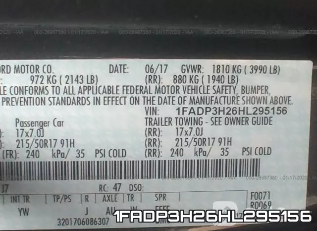 1FADP3H26HL295156 фото 10