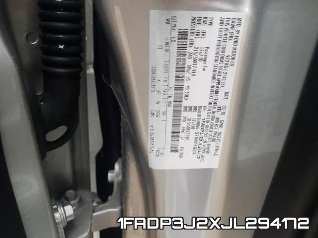 1FADP3J2XJL294172 фото 2