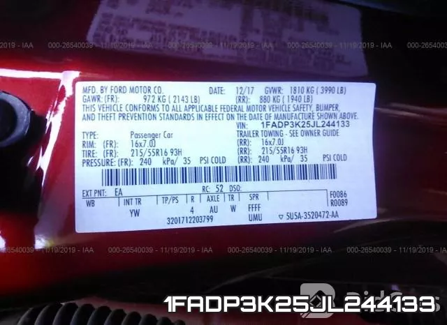 1FADP3K25JL244133 фото 10