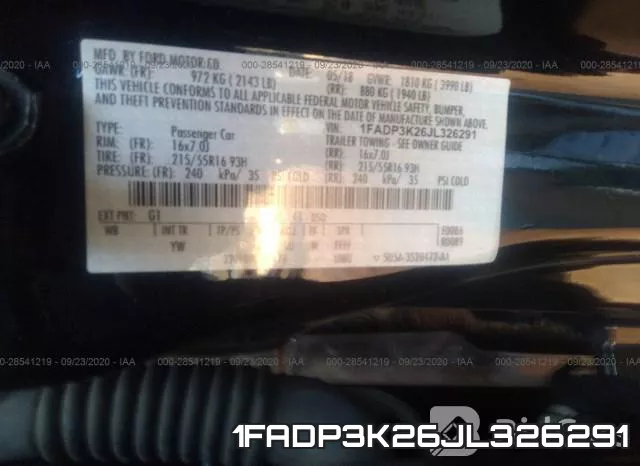 1FADP3K26JL326291 фото 10