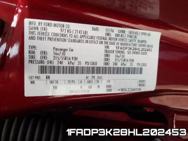 1FADP3K28HL202453 фото 2