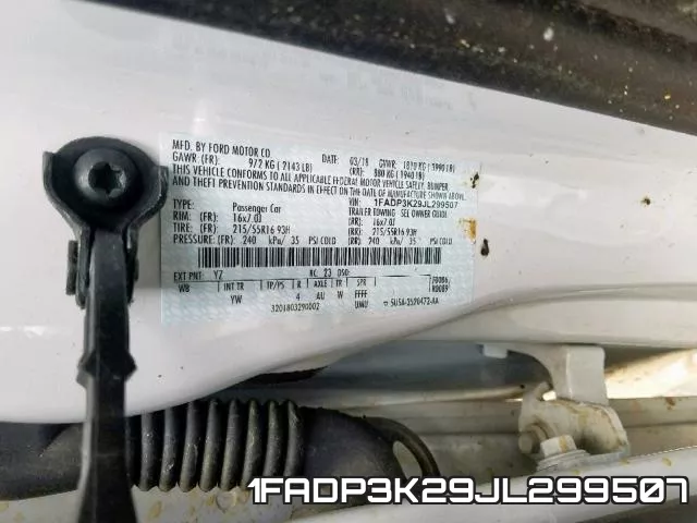 1FADP3K29JL299507 фото 2