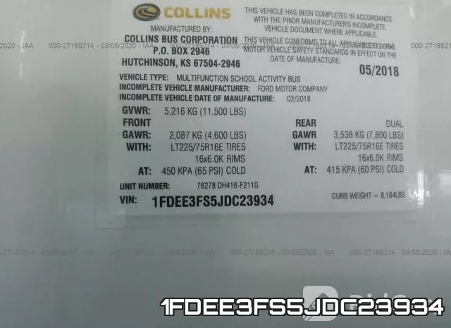 1FDEE3FS5JDC23934 фото 10