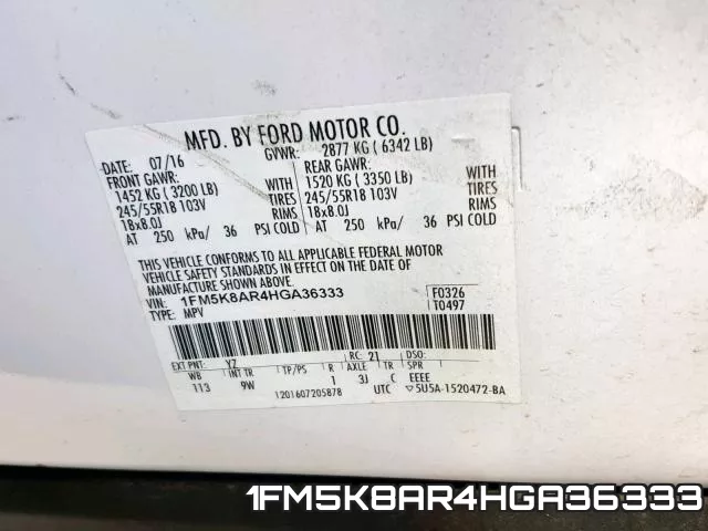 1FM5K8AR4HGA36333 фото 2
