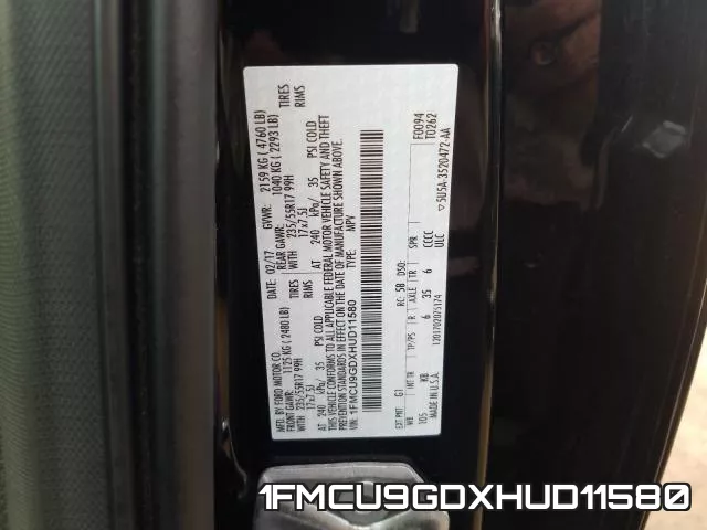1FMCU9GDXHUD11580 фото 2
