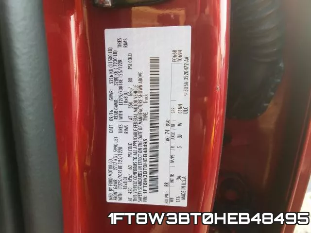 1FT8W3BT0HEB48495 фото 2