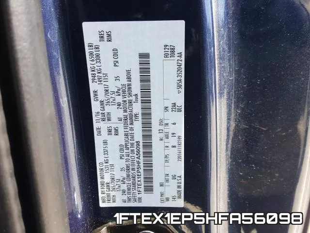 1FTEX1EP5HFA56098 фото 2