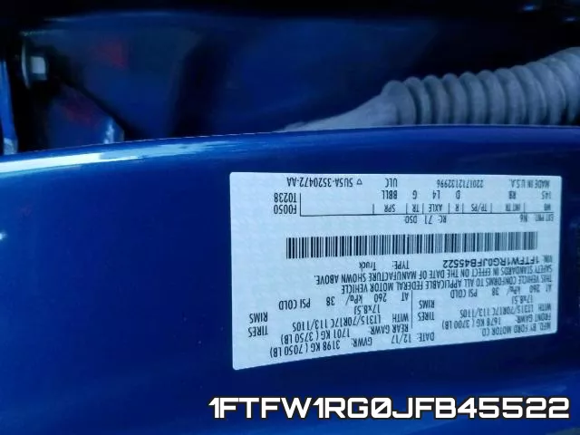 1FTFW1RG0JFB45522 фото 2