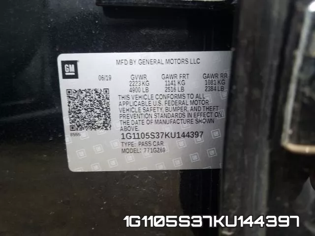 1G1105S37KU144397 фото 2