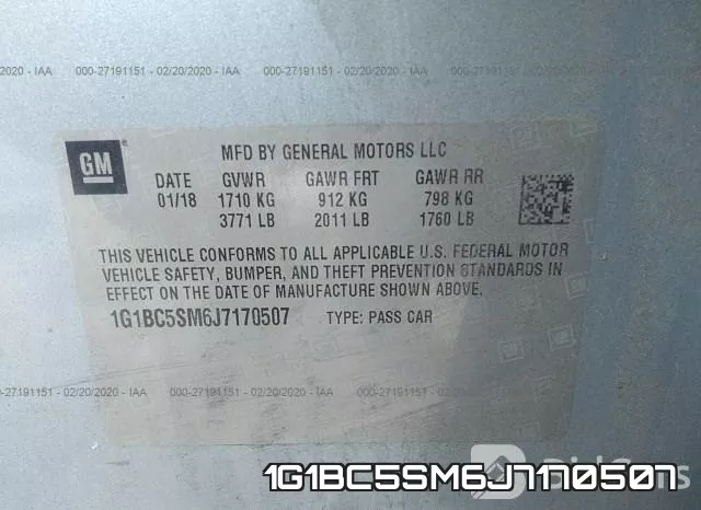 1G1BC5SM6J7170507 фото 10