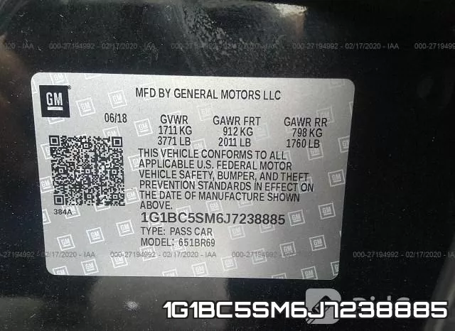 1G1BC5SM6J7238885 фото 10