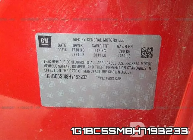 1G1BC5SM8H7193233 фото 10
