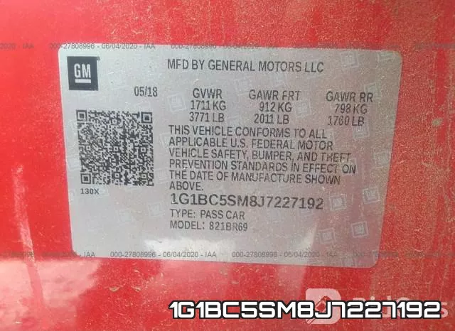 1G1BC5SM8J7227192 фото 10