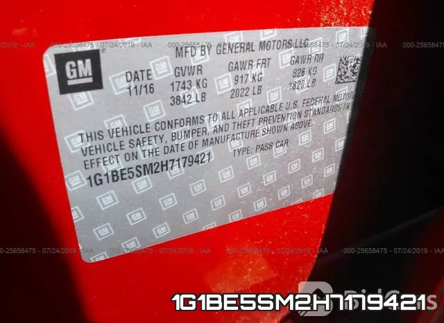 1G1BE5SM2H7179421 фото 10