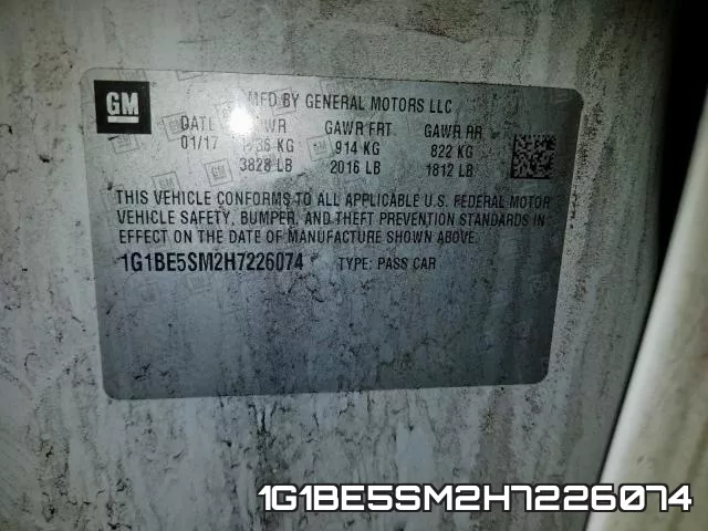 1G1BE5SM2H7226074 фото 2