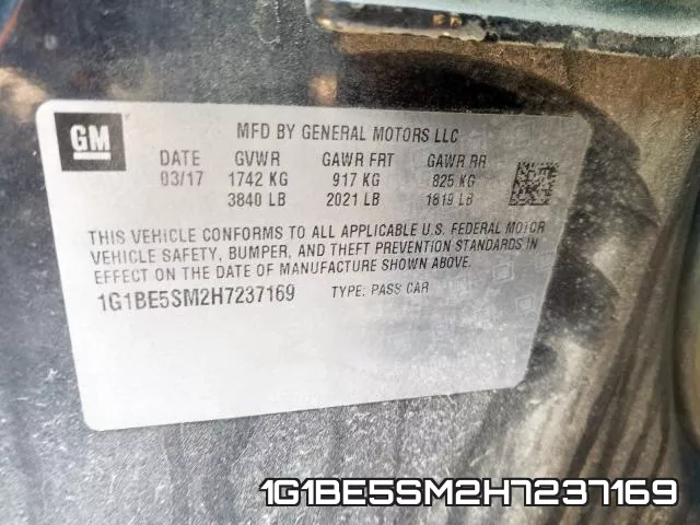 1G1BE5SM2H7237169 фото 2