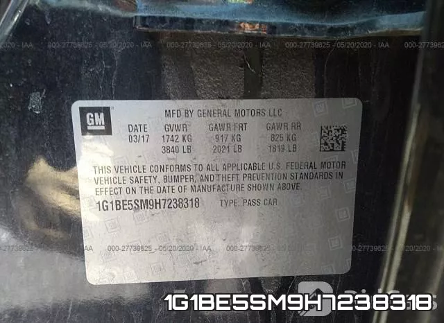 1G1BE5SM9H7238318 фото 9