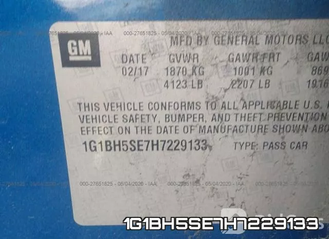 1G1BH5SE7H7229133 фото 10