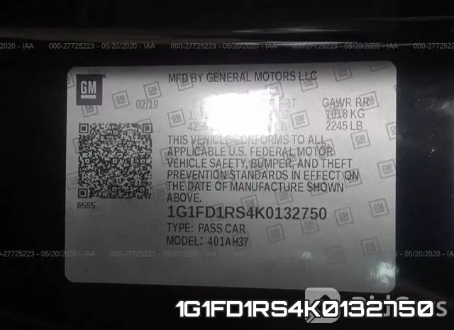 1G1FD1RS4K0132750 фото 10