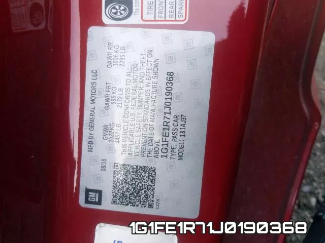 1G1FE1R71J0190368 фото 2