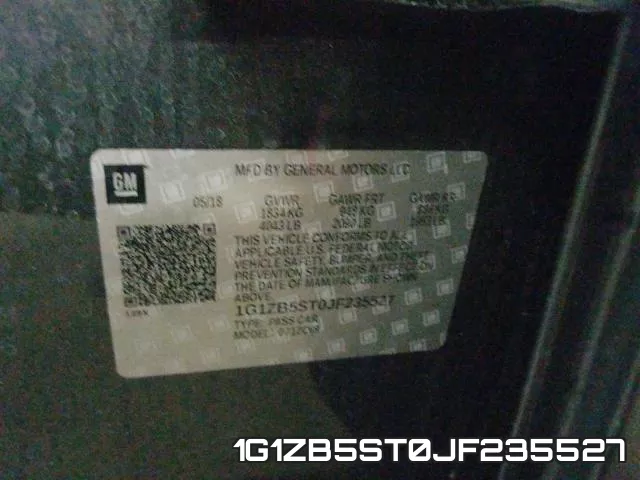 1G1ZB5ST0JF235527 фото 2