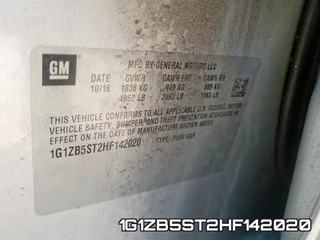 1G1ZB5ST2HF142020 фото 2