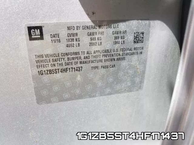 1G1ZB5ST4HF171437 фото 2