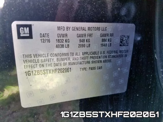 1G1ZB5STXHF202061 фото 2