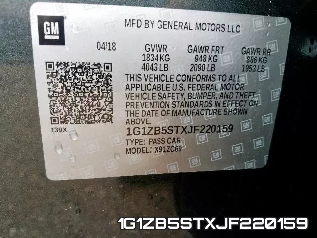 1G1ZB5STXJF220159 фото 2