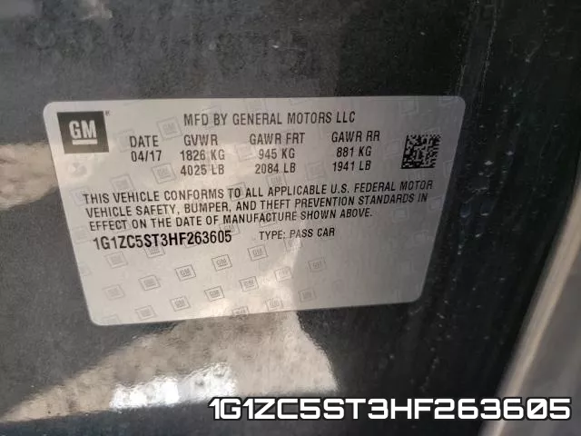 1G1ZC5ST3HF263605 фото 2